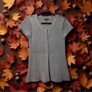 Reitmans Ladies S Grey Tunic Cardi Sweater